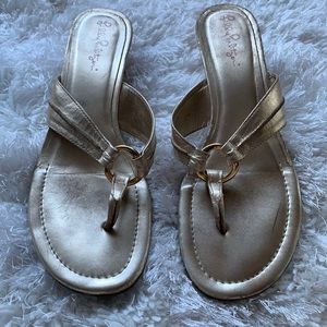 Gold tone Lilly sandals